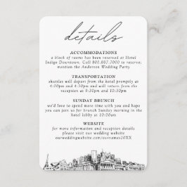 Nashville Bröllop Small Lodrät Information Tilläggskort