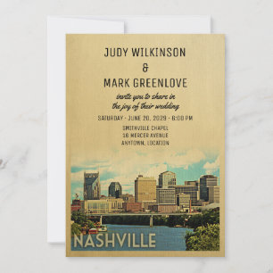 Nashville bröllopsinbjudan Tennessee Inbjudningar