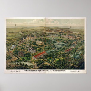 Nashville Cent. Expo, 1876 (HDN) BigMapBlog.com Poster