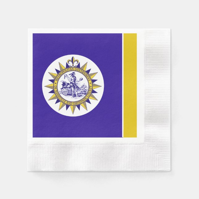 Nashville City flagga Pappersservett (Framsidan)
