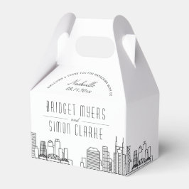 Nashville | City Skyline Wedding Favor Presentaskar