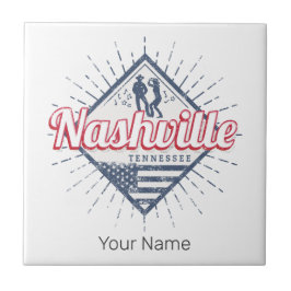 Nashville City Tennessee United Stater Vintage USA Kakelplatta