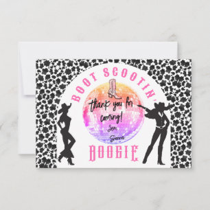 Nashville Cowgirl Disco Rodeo Bachelorette Helg Tack Kort