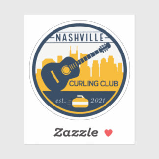 Nashville Curling Klubb Anpassningsbar-cut Vinyl S Klistermärken