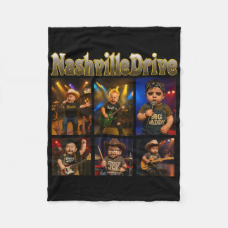 Nashville Drive Baby Karaktärer Fleecefilt
