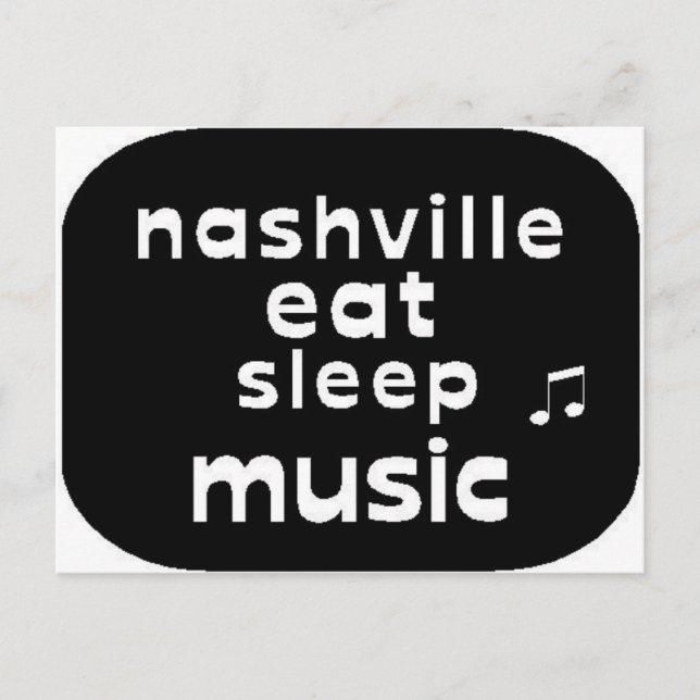 Nashville Eat Ssov Music Vykort (Framsida)