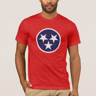 Nashville för Tennessee statlig flaggaGrunge T-shirt