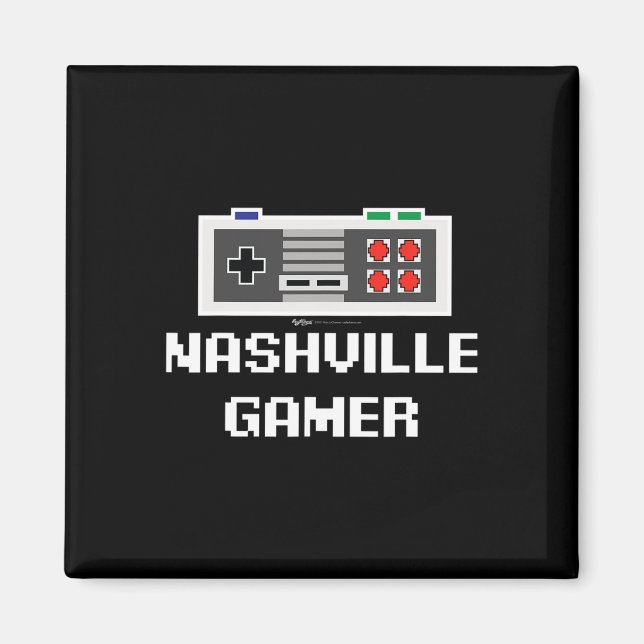 Nashville Gamer 8-bit City  Magnet (Framsidan)