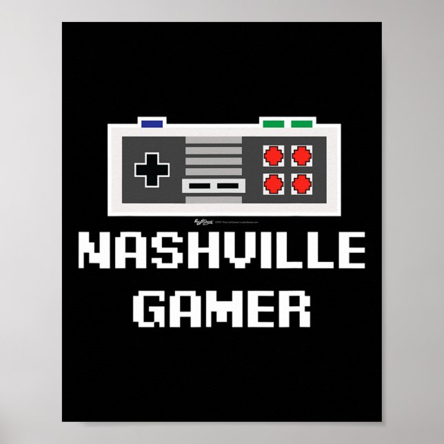 Nashville Gamer 8-bit Stad  Poster (Framsidan)