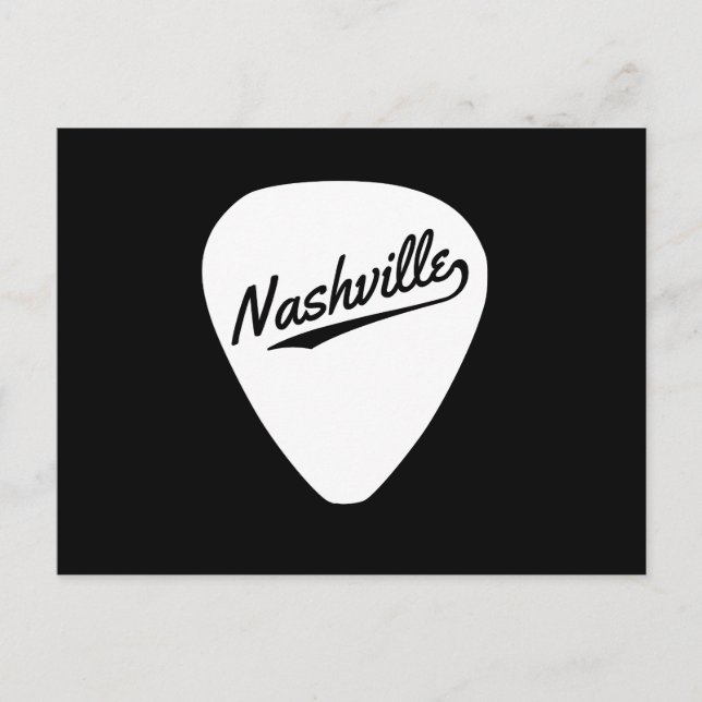 Nashville gitarr Plektrum Vykort (Framsida)