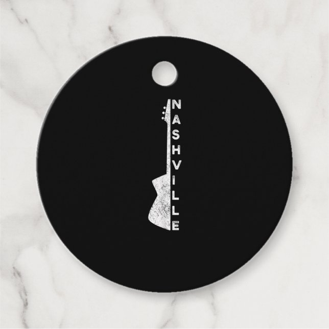 Nashville Guitar Land Music Älskare Gifts Gåvor Etiketter (Framsida)