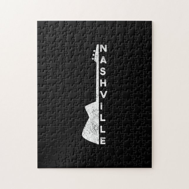 Nashville Guitar Land Music Älskare Gifts Pussel (Vertikal)