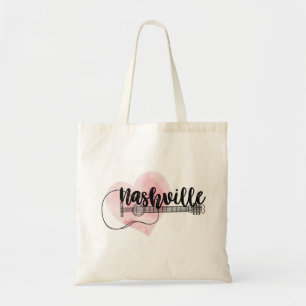Nashville Guitar-vattenfärgsdesign Tygkasse