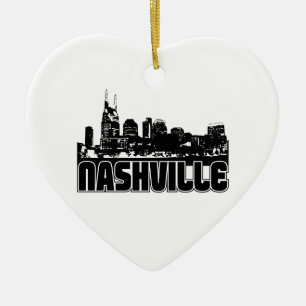 Nashville horisont julgransprydnad keramik