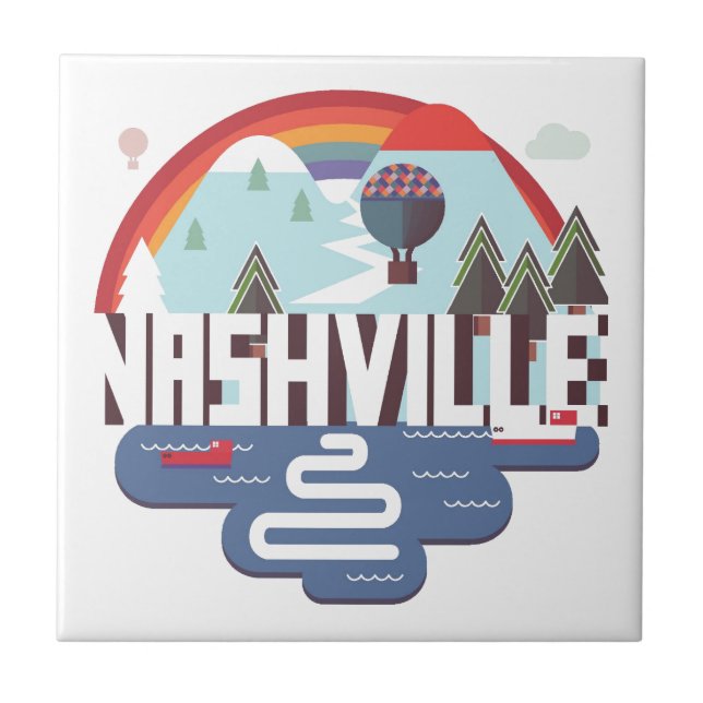 Nashville i design kakelplatta (Framsidan)
