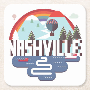 Nashville In Design Underlägg Papper Kvadrat