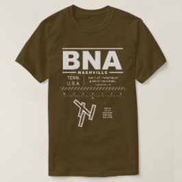 Nashville Internationell flygplats BNA T-Shirt