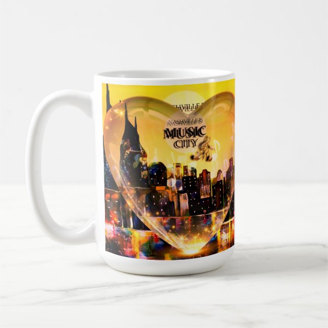 Nashville Is Music City Kaffemugg (Vänster)