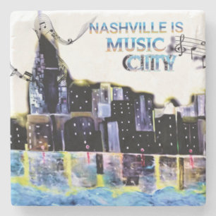 Nashville Is Music City Marble Underlägg