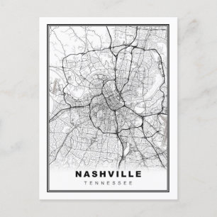 Nashville Karta Helg Vykort
