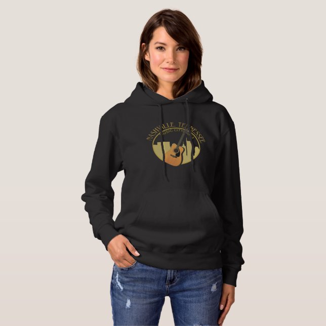 Nashville kvinna för TN-musikstad Hoodie Tröja (Hel framsida)