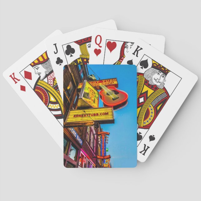 Nashville lägre Broadway foto som leker kort Casinokort (Baksidan)