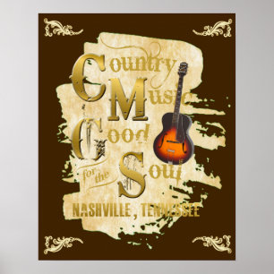 Nashville Land Music Bra for Soul Poster