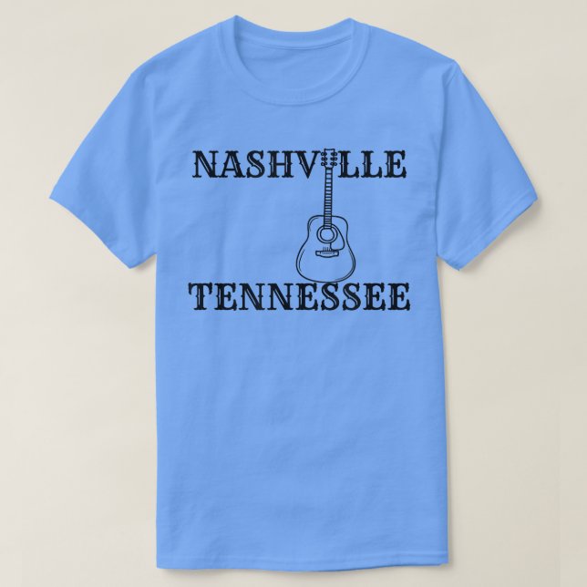 Nashville Land Music Guitar T Shirt (Design framsida)
