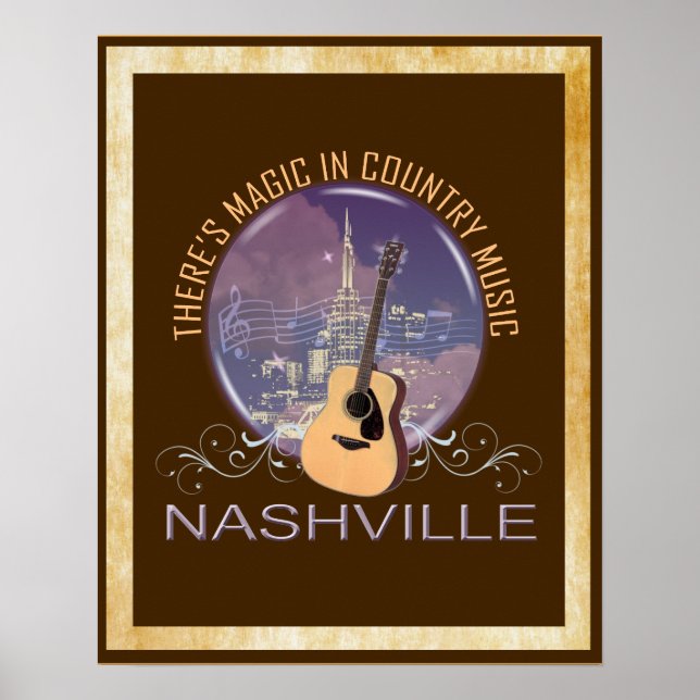 Nashville Land Music Magic Poster (Framsidan)