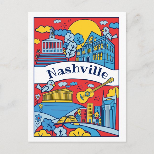 Nashville Landmarks vykort (Framsida)