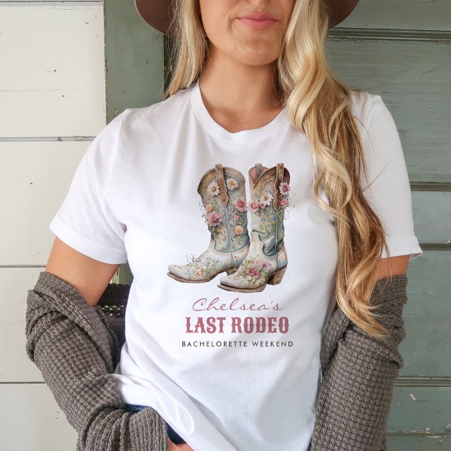 Nashville Last Rodeo Boots Bachelorette Party T Shirt (Skapare uppladdad)