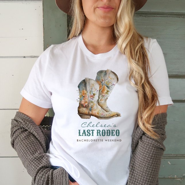 Nashville Last Rodeo Boots Bachelorette Party T Shirt (Skapare uppladdad)