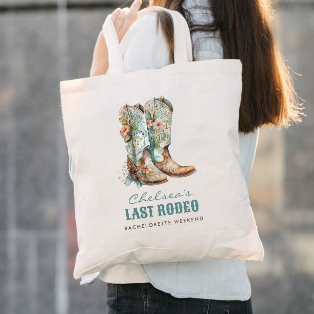 Nashville Last Rodeo Boots Bachelorette Party Tygkasse (Skapare uppladdad)