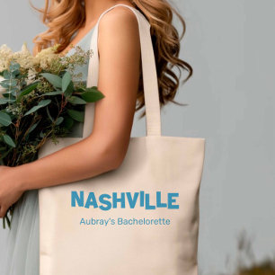 Nashville Modern minimalist Blue Bachelorette Tygkasse