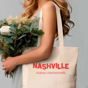 Nashville Modern minimalist Red Bachelorette Tygkasse