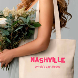 Nashville Modern Minimalist Shock rosa Bachelorett Tygkasse