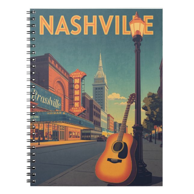 Nashville Music City Anteckningsbok (Framsidan)