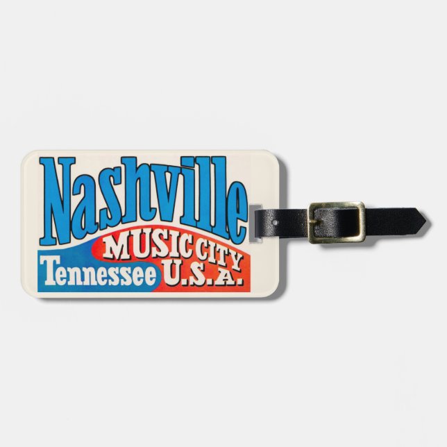 Nashville Music City Bagagebricka (Horisontell Framsida)