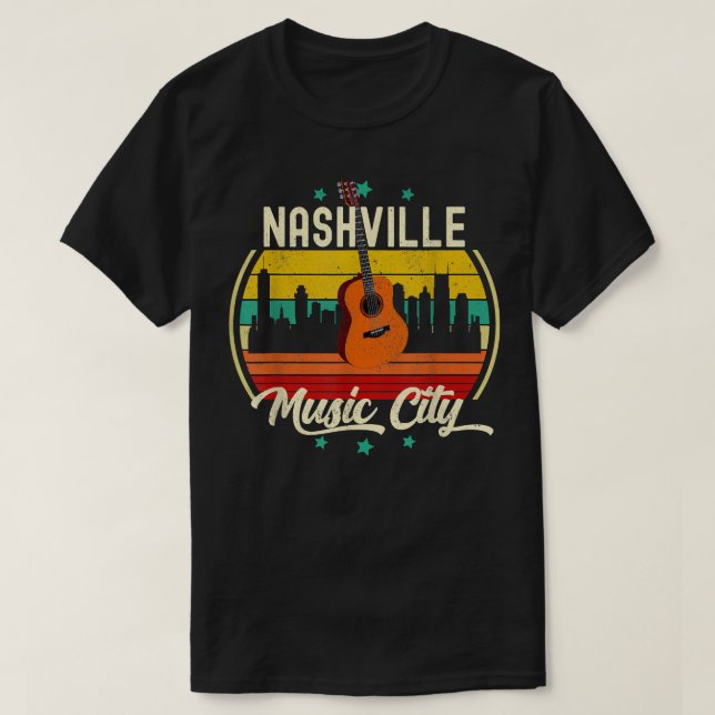 Nashville Music City Nashville Country Music Nashv T Shirt (Design framsida)