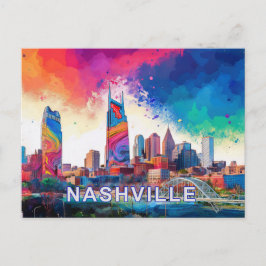 Nashville Music City Postcard Vykort