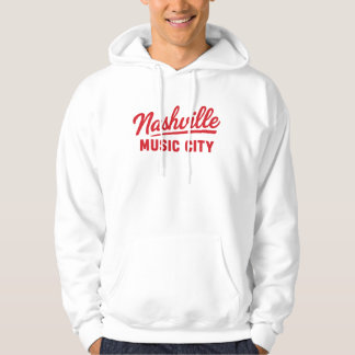 Nashville Music City Retro Red Glow Design - Hoodie