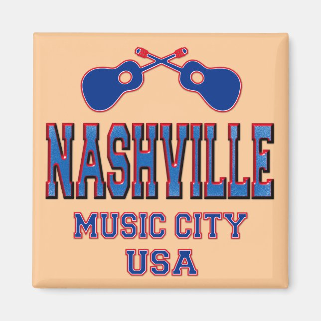 Nashville, Music City, USA Magnet (Framsidan)