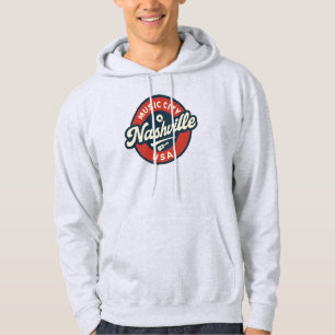 Nashville Music City USA Retro Badge - Vintage Hoodie
