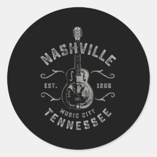 Nashville Music City Usa Runt Klistermärke