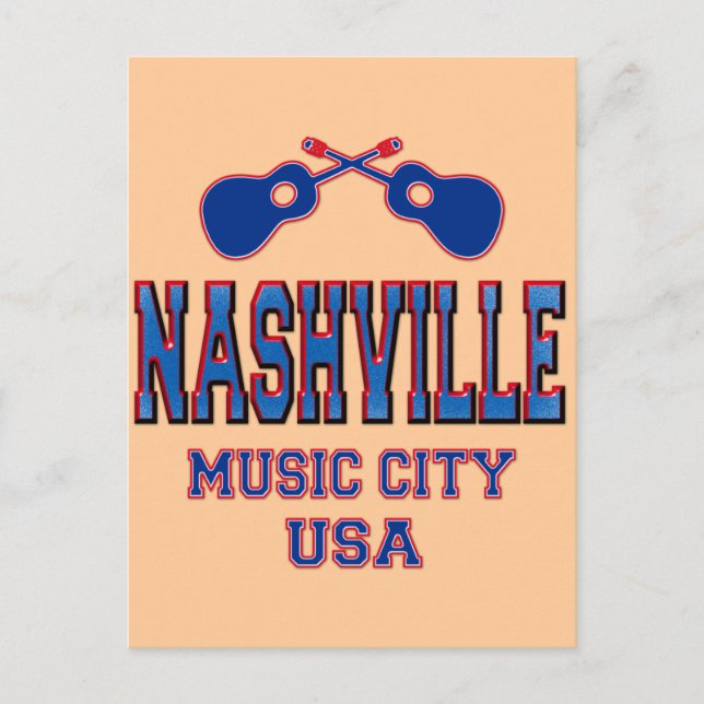 Nashville, Music City, USA Vykort (Framsida)