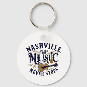 Nashville Music Keychain Nyckelring