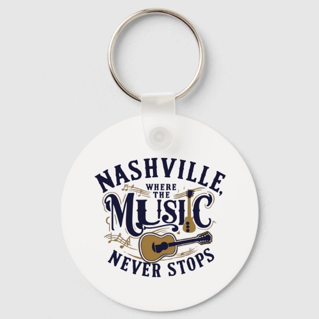 Nashville Music Keychain Nyckelring (Framsida)