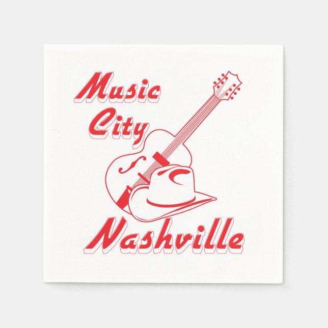 Nashville. Musikstad Pappersservett (Framsidan)