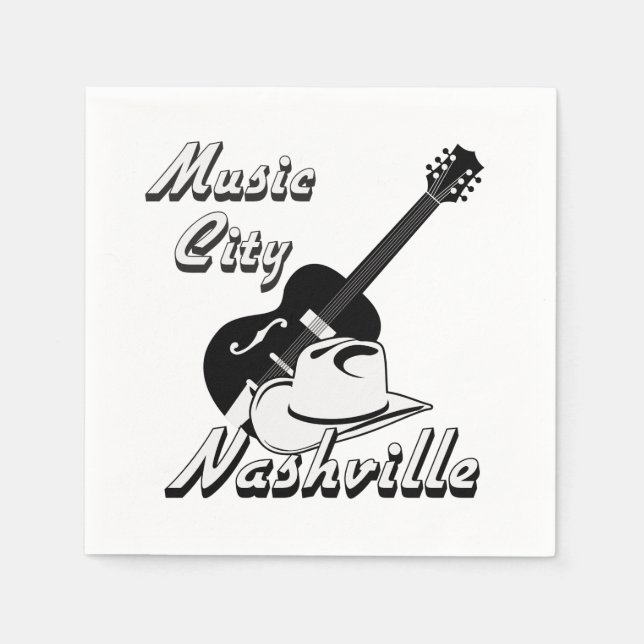Nashville. Musikstad Pappersservett (Framsidan)