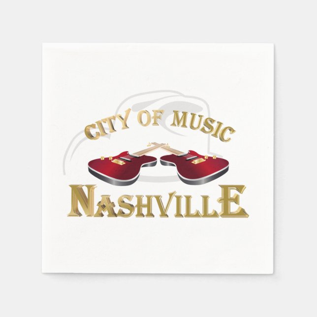 Nashville. Musikstad Pappersservett (Framsidan)